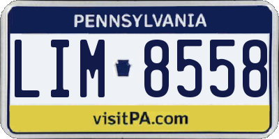 PA license plate LIM8558