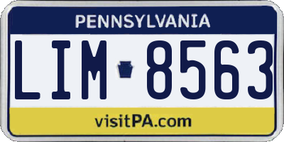 PA license plate LIM8563