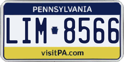 PA license plate LIM8566