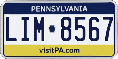 PA license plate LIM8567