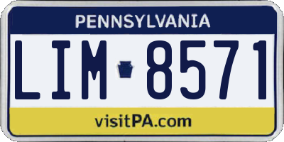 PA license plate LIM8571