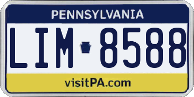 PA license plate LIM8588