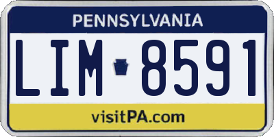 PA license plate LIM8591