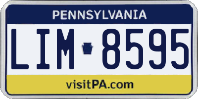 PA license plate LIM8595
