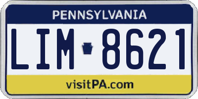 PA license plate LIM8621