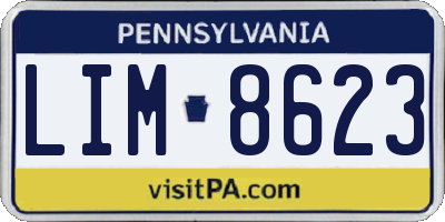 PA license plate LIM8623