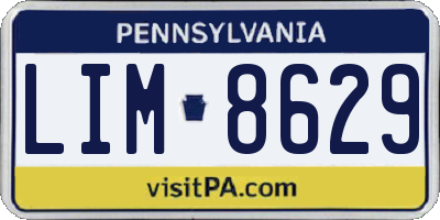 PA license plate LIM8629