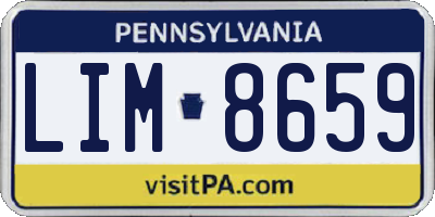 PA license plate LIM8659