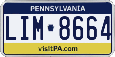 PA license plate LIM8664
