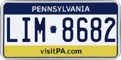 PA license plate LIM8682