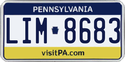 PA license plate LIM8683