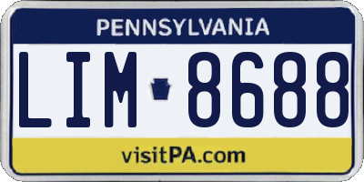 PA license plate LIM8688