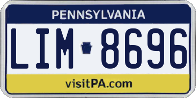 PA license plate LIM8696