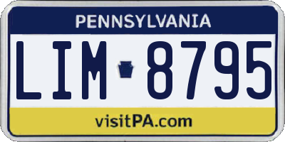PA license plate LIM8795