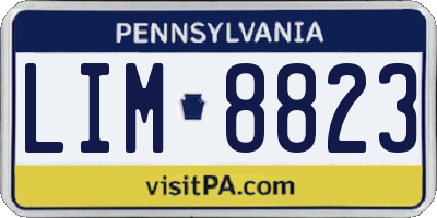 PA license plate LIM8823