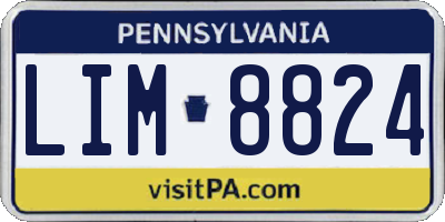 PA license plate LIM8824