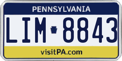 PA license plate LIM8843