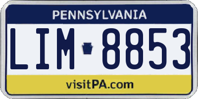 PA license plate LIM8853