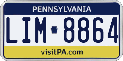 PA license plate LIM8864