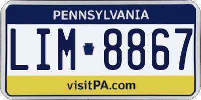 PA license plate LIM8867