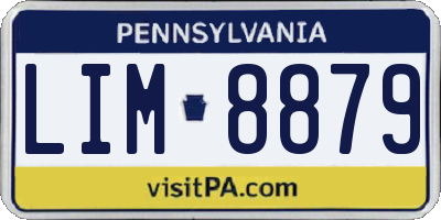 PA license plate LIM8879