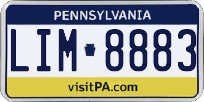 PA license plate LIM8883