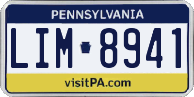 PA license plate LIM8941