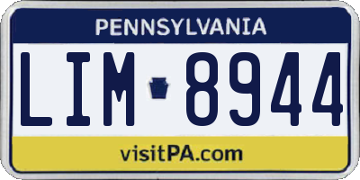 PA license plate LIM8944