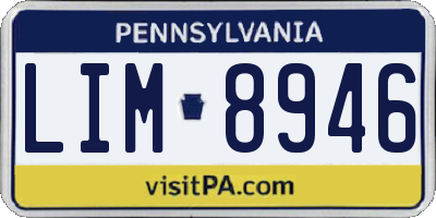 PA license plate LIM8946