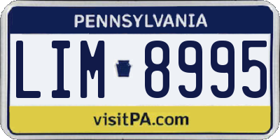 PA license plate LIM8995