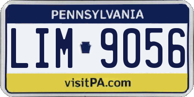 PA license plate LIM9056
