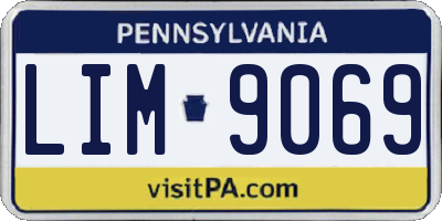 PA license plate LIM9069