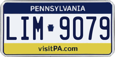 PA license plate LIM9079