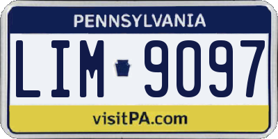 PA license plate LIM9097