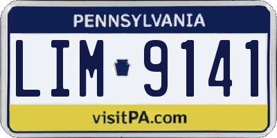 PA license plate LIM9141