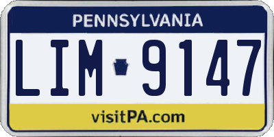 PA license plate LIM9147