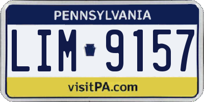 PA license plate LIM9157