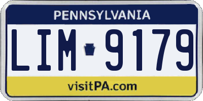 PA license plate LIM9179