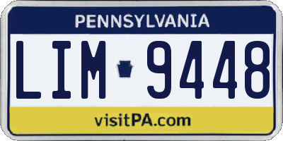 PA license plate LIM9448