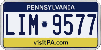 PA license plate LIM9577