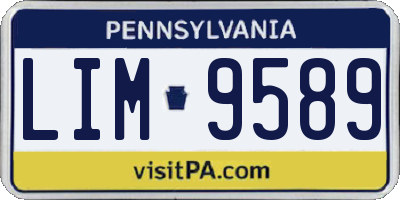 PA license plate LIM9589