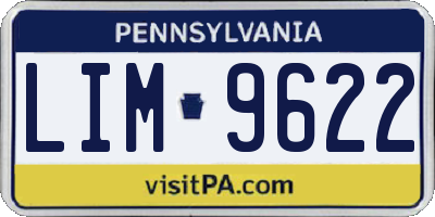PA license plate LIM9622
