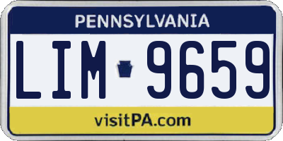 PA license plate LIM9659