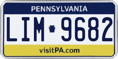 PA license plate LIM9682