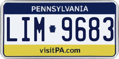 PA license plate LIM9683
