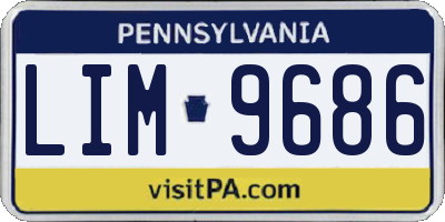 PA license plate LIM9686