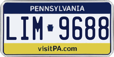 PA license plate LIM9688