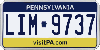 PA license plate LIM9737