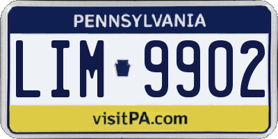 PA license plate LIM9902