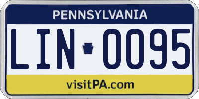 PA license plate LIN0095
